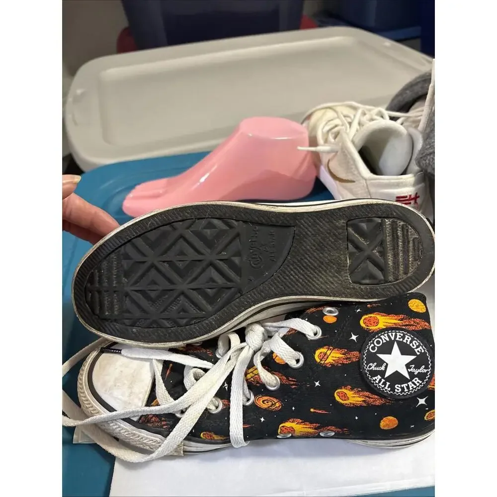 Converse Chuck Taylor Shoes High Canvas Black‎ Orange Casual A02925F   Kids 3.5